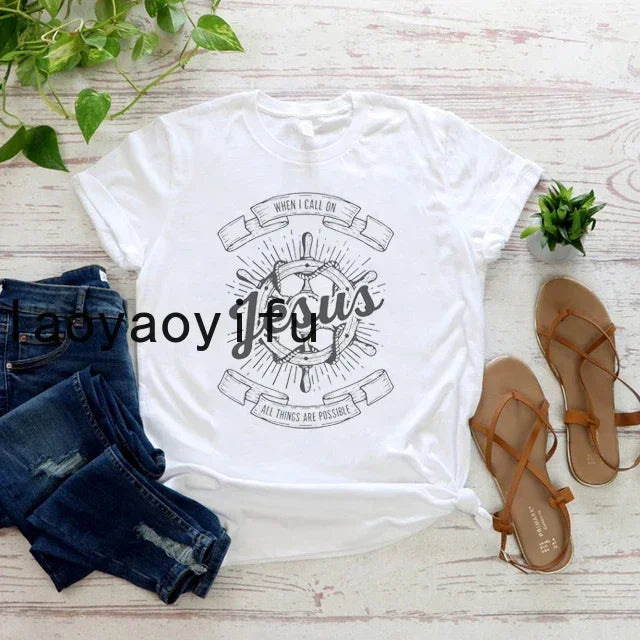 Waymaker Women T Shirt Christian Tees Religious Faith T-shirt Jesus Clothing Unisex Graphic T Shirts Summer Short Sleeve Tops