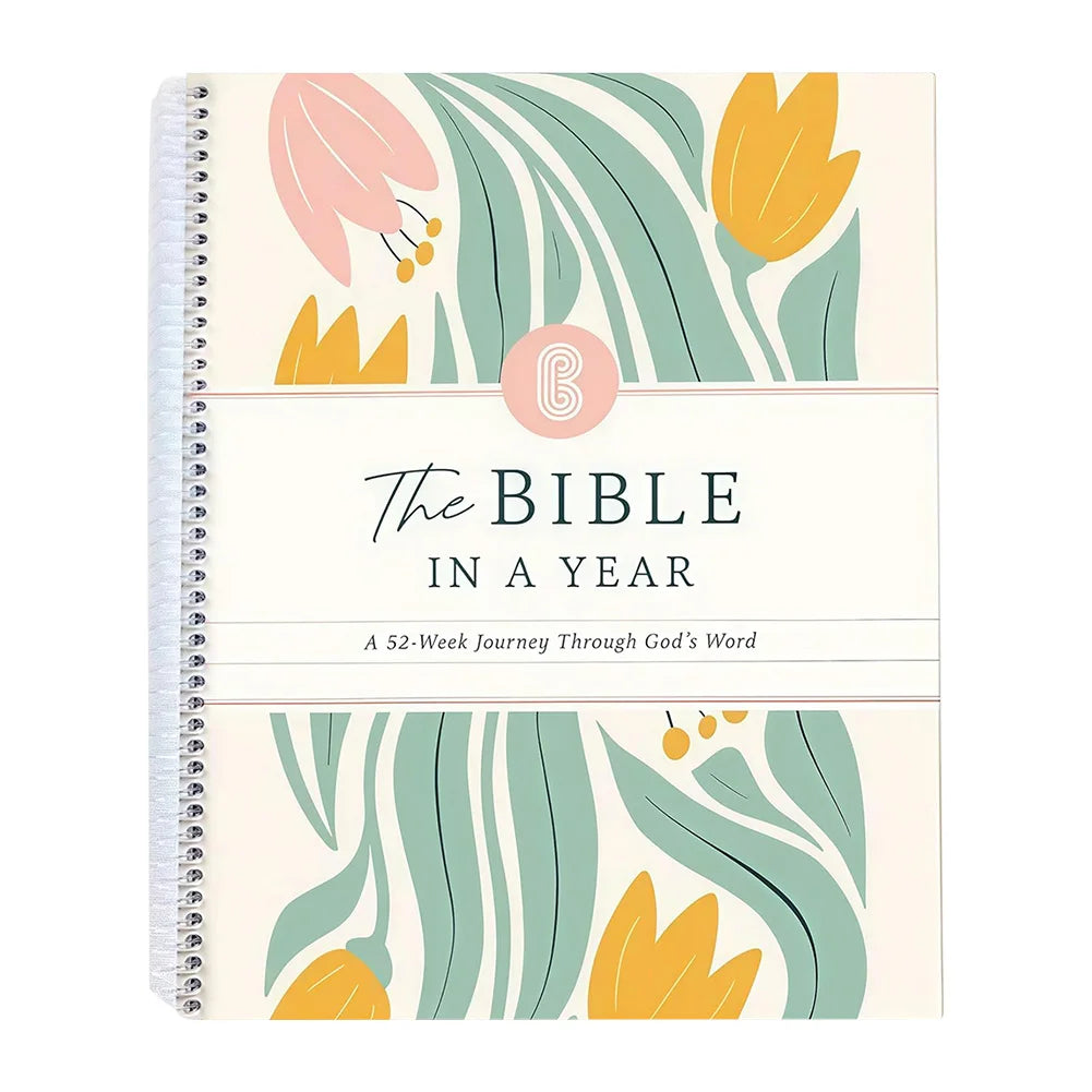 New The Bible in A Year A 52-Week Study Notebook Multi-Purpose Womens Bible Study Plan Leak-Proof for Daily Bible Study Notebook