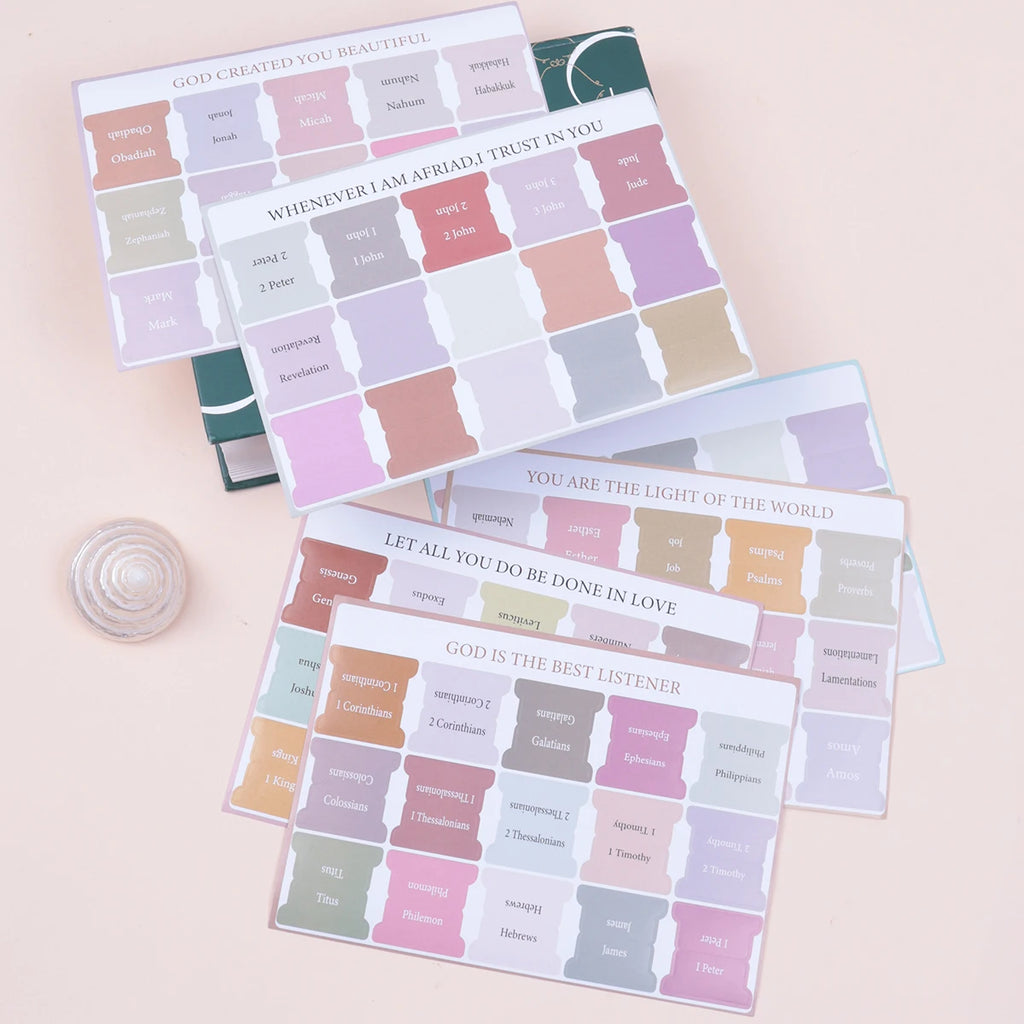 6 Sheets(90pcs) Bible Tabs Large Print And Easy-To-Read Bible Journaling Supplies Self-Adhesive Index Label Sticker Stationery