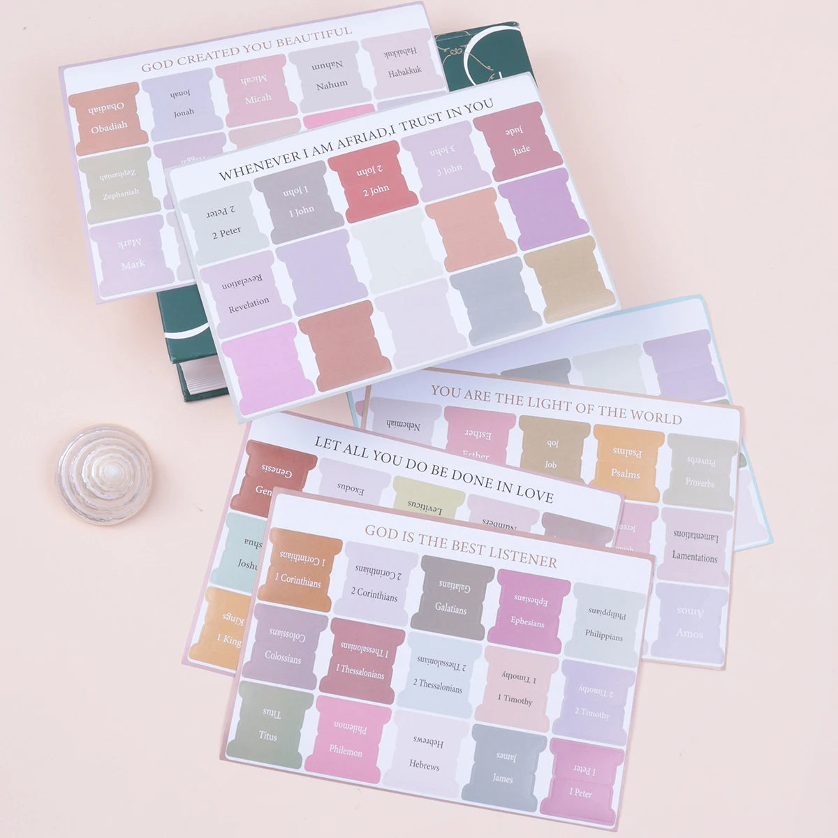 6 Sheets(90pcs) Bible Tabs Large Print And Easy-To-Read Bible Journaling Supplies Self-Adhesive Index Label Sticker Stationery